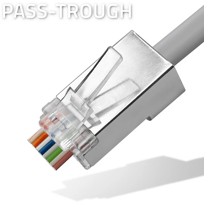 Qoltec RJ45 perėjimo jungtis CAT6 FTP auksuotos 10 vnt