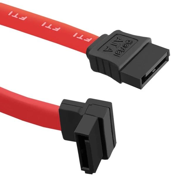 Qoltec SATA kabelis Tiesus ir kampu 0.35m