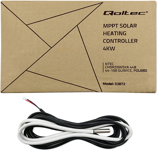 QOLTEC 53872 saulės inverteris vandens šildymui ECO Solar Boost MPPT BYPASS LCD 4kW