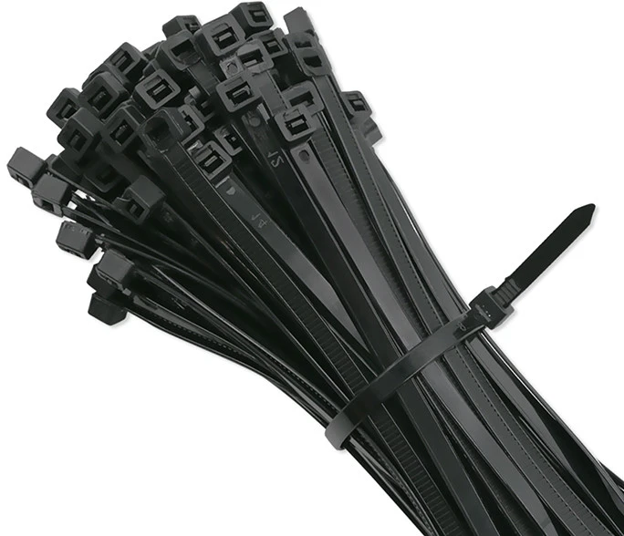 QOLTEC 52212 Zippers 4.8 400 100pcs nylon UV Juodas