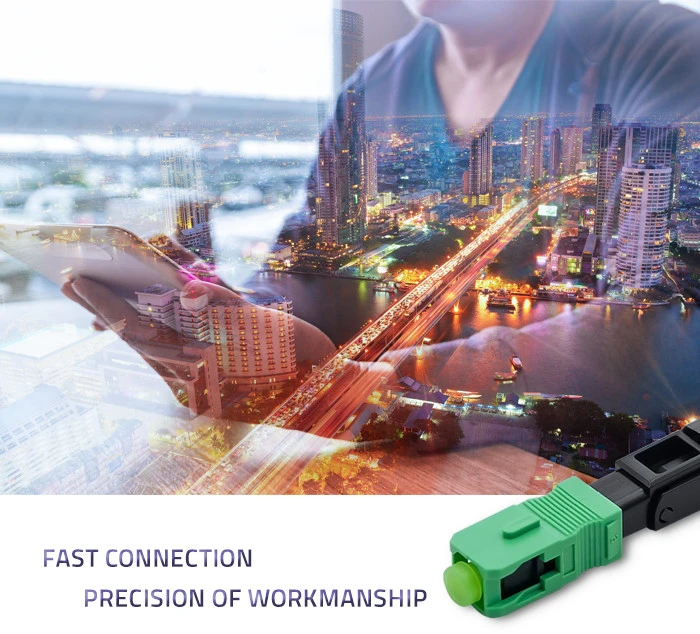 QOLTEC 54494 SC/APC šviesolaidinė greitoji jungtis, vienmodė, 3,0 mm