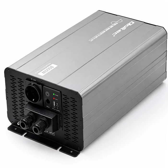 Qoltec Pure Sine Wave | 12V na 230V | 4000/8000W | UPS BYPASS
