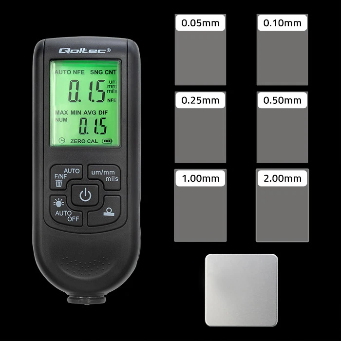 QOLTEC 50630 Dangos storio matuoklis su LCD / 0 / 2000um