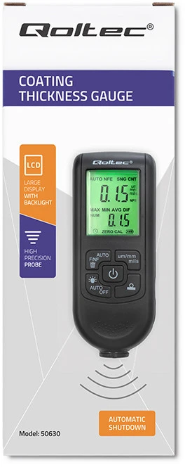 QOLTEC 50630 Dangos storio matuoklis su LCD / 0 / 2000um