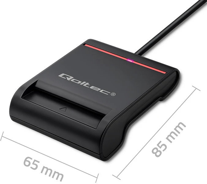 QOLTEC Smart chip ID kortelių skaitytuvas USB 2.0 Plug&Play