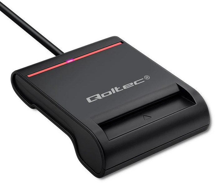 QOLTEC Smart chip ID kortelių skaitytuvas USB 2.0 Plug&Play