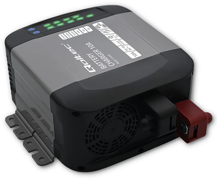 QOLTEC 51958 Smart Monolith įkroviklis LiFePO4 AGM GEL SLA akumuliatoriams / 10A / 12V