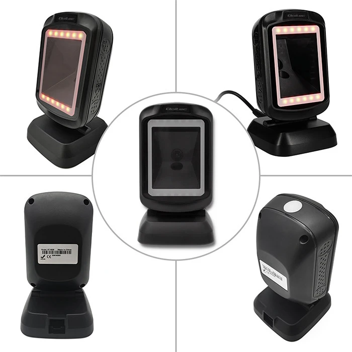 Qoltec 50864 stalinis QR ir brūkšninių kodų skaitytuvas | USB