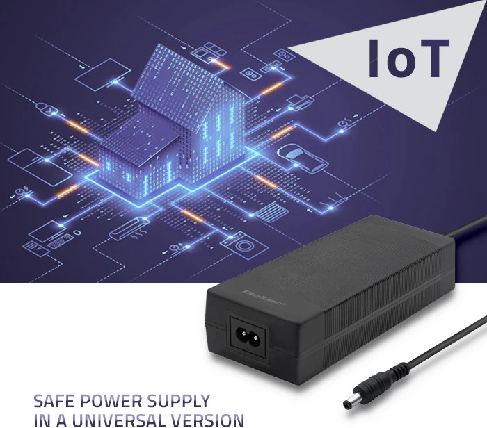 QOLTEC 50795 Stalinio kompiuterio maitinimo šaltinis 120W 24V 5A 5,5x2,5 + maitinimo kabelis