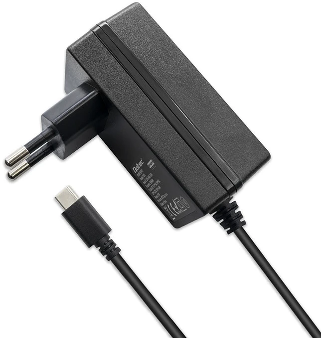 Qoltec Įkroviklis Super FAST PD do Raspberry PI 5 | USB-C | 27W | 5.1V | 5A | Juoda