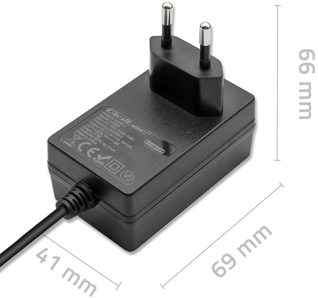Qoltec Įkroviklis Super FAST PD do Raspberry PI 5 | USB-C | 27W | 5.1V | 5A | Juoda