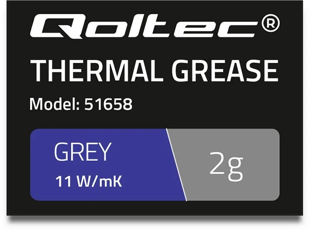 QOLTEC 51658 Qoltec Termopasta 11W/mK 2g pilkas