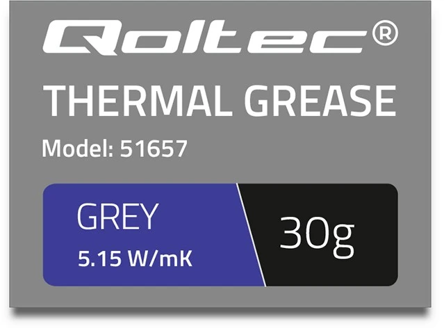 QOLTEC 51657 Qoltec Thermal pasta 5.15W/mK 30g pilkas