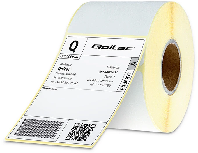 Qoltec terminiai lipdukai 70 x 120 mm 500 vnt