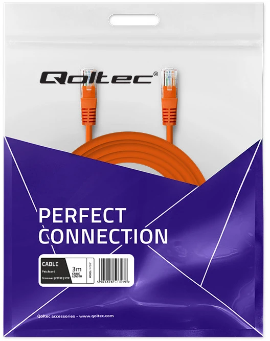 QOLTEC Cable Patchcord Crossover CAT5E UTP 3m