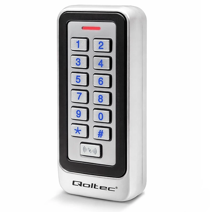 QOLTEC 52443 Kodinė spyna TRITON su RFID su RFID skaitytuvu Kodų kortelės rakto pultelis IP68 EM