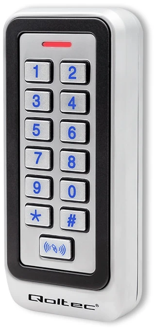 QOLTEC 52443 Kodinė spyna TRITON su RFID su RFID skaitytuvu Kodų kortelės rakto pultelis IP68 EM