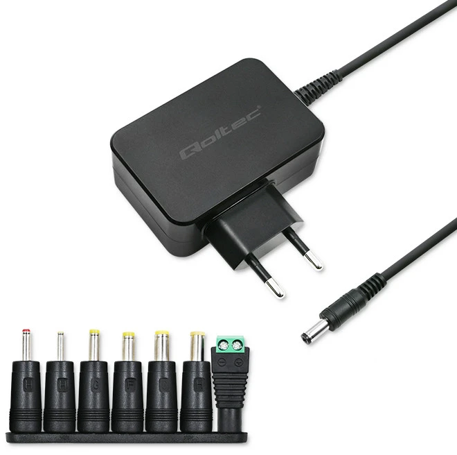 QOLTEC 51736 Universalus maitinimo adapteris 30W 7 priedai + maitinimo laidas