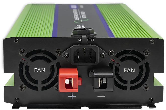 QOLTEC 51942 grynos sinusinės bangos keitiklis, monolitas / akumuliatoriaus įkroviklis / UPS / 1000 W / 2000 W / 12 V iki 230 V / LCD