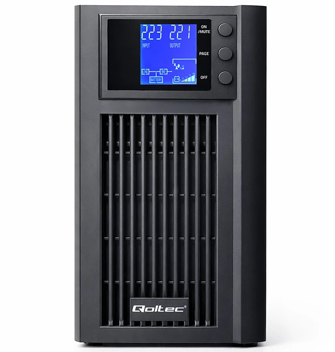 „Qoltec“ grynos sinusinės bangos | 3 kVA | 2400 W | AVR | LCD | Grynos sinusinės bangos