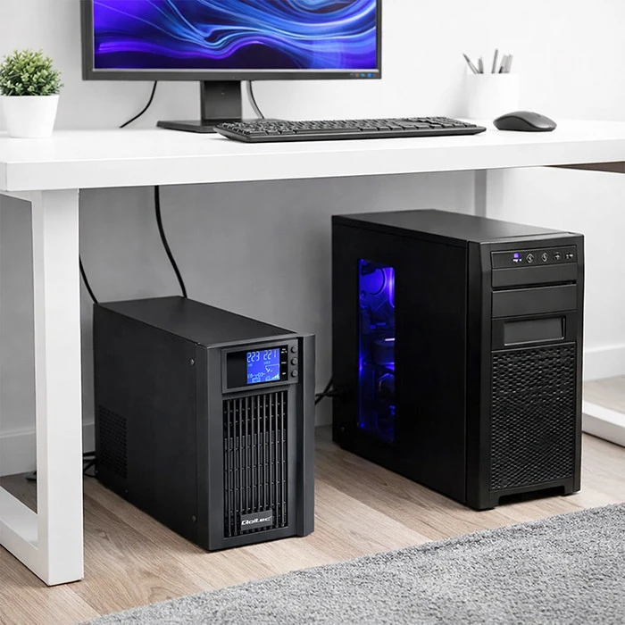 „Qoltec“ grynos sinusinės bangos | 3 kVA | 2400 W | AVR | LCD | Grynos sinusinės bangos