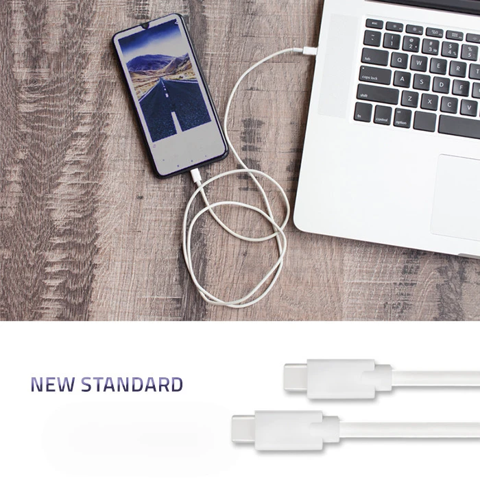 QOLTEC 52346 USB 2.0 kabelis C tipo kištukas USB 2.0 C tipo kištukas 2m Baltas