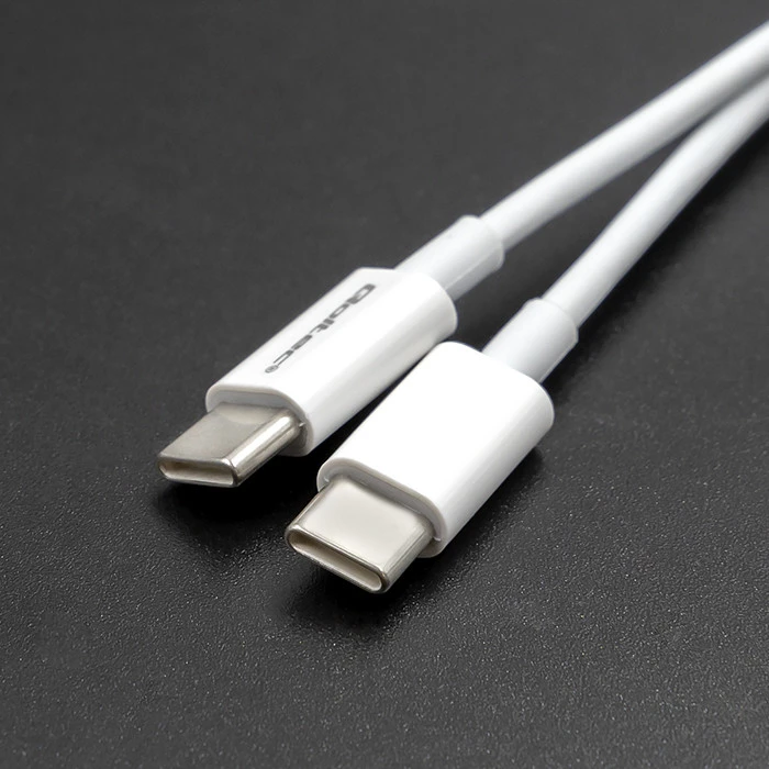 QOLTEC 52360 USB 2.0 Type C Kabelis USB 2.0 Type C 60W QC 3.0 PD 1.5m Baltas