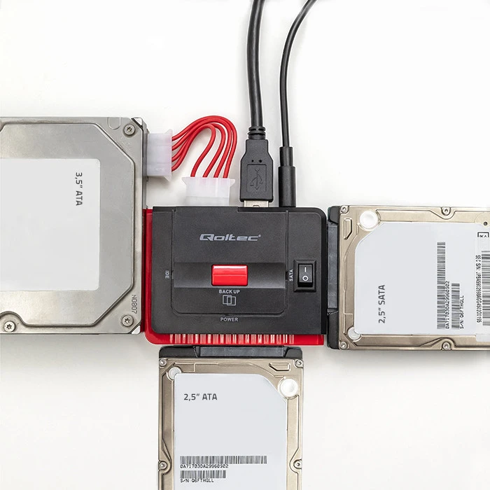 QOLTEC 50645 adapteris USB 3.0 prie IDE SATA III