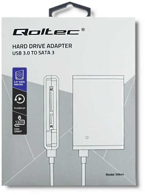 QOLTEC kietojo disko adapteris USB 3.0 HDD/SSD 2.5" SATA3