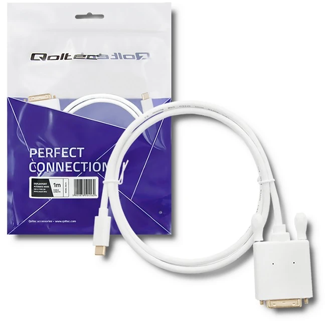 QOLTEC 50416 Qoltec DisplayPort Alternatyvus režimas USB 3.1 CM / DVI M 4Kx2K 1m