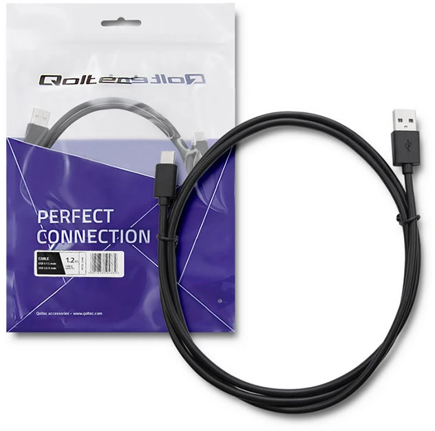 QOLTEC 50488 Qoltec Cable USB 3.1 tipo C kištukas USB 2.0 A kištukas 1,2 m