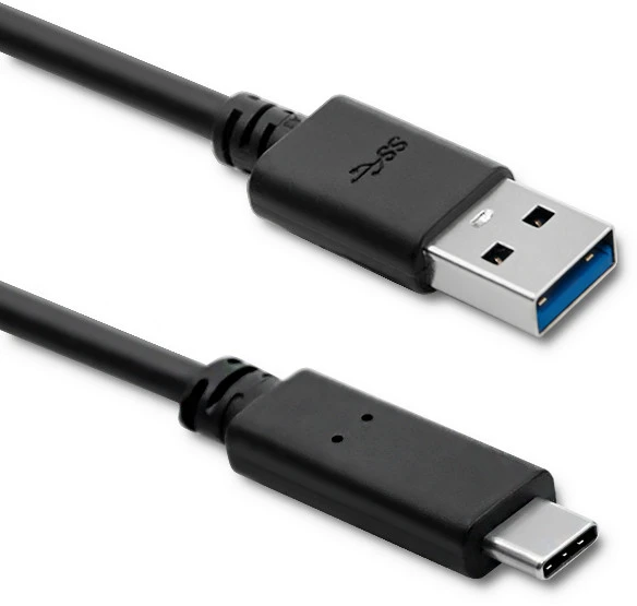 QOLTEC 50363 USB 3.1 type C male cable USB 3.0 A male 1.8m Juodas