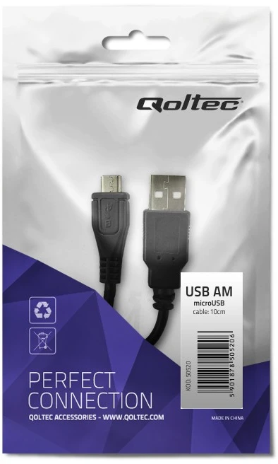 Adapteris Qoltec 50520 USB 2.0 Male/ Mic