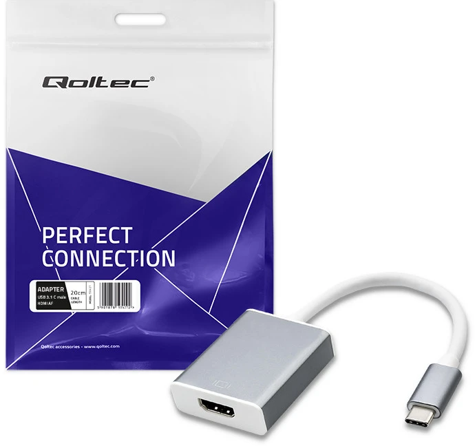 QOLTEC 50427 Qoltec Adapteris USB 3.1 TYPE C vyriškas HDMI A moteriškas