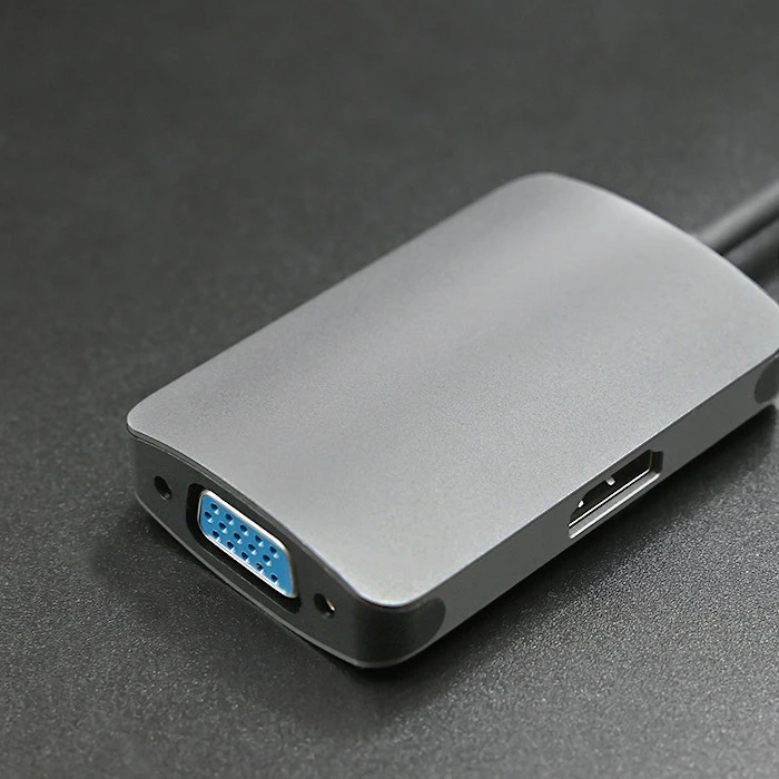 Qoltec USB adapteris Type C male / HDMI Female | VGA Moteris