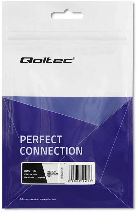 QOLTEC 50478 Qoltec Adapteris USB 3.1 Type C vyriškas mikro USB 2.0 B moteriškas