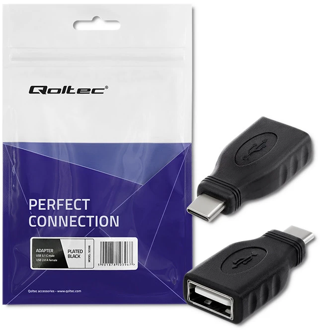 QOLTEC 50396 Qoltec Adapteris USB 3.1 Type C vyriškas USB 2.0 A moteriškas
