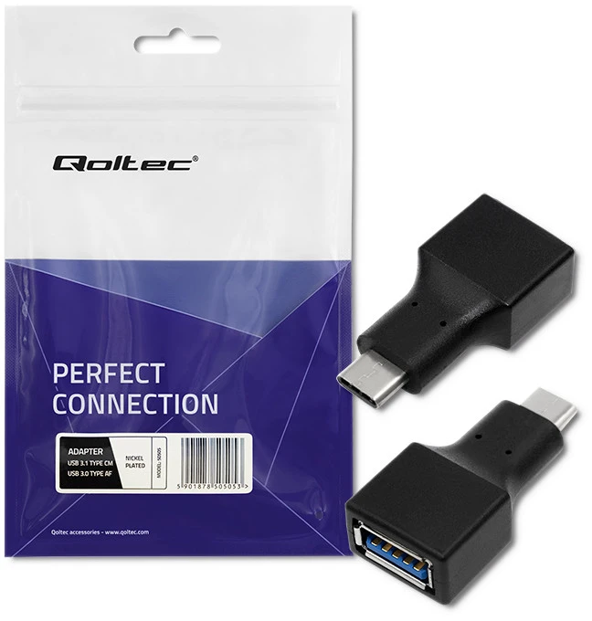 QOLTEC 50505 Qoltec USB adapteris 3.1 tipo C vyriškas USB 3.0 A moteriškas