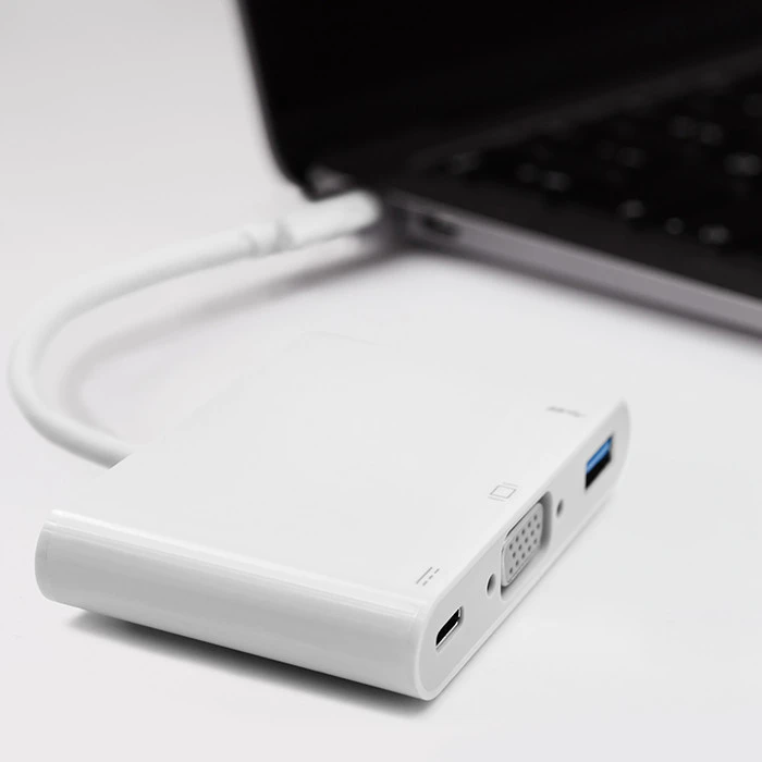 QOLTEC 50426 Qoltec Adapteris USB 3.1 typC Vyriškas / VGA F + USB 3.0 + USB 3.1 typC