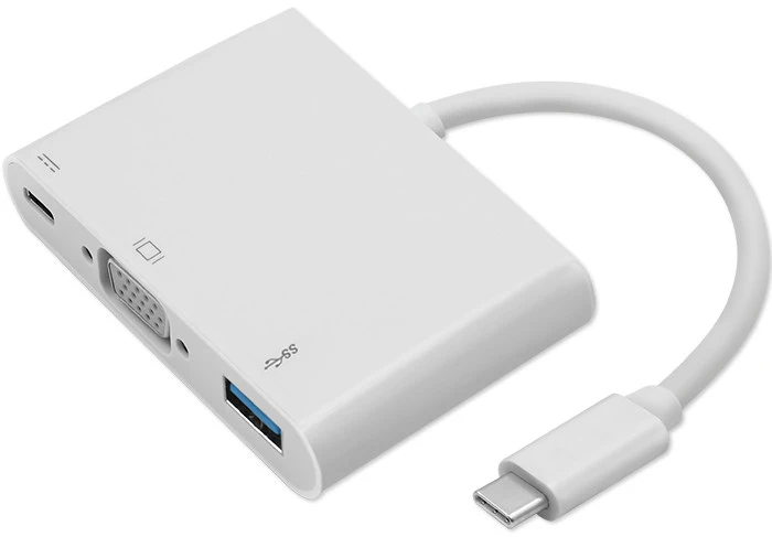 QOLTEC 50426 Qoltec Adapteris USB 3.1 typC Vyriškas / VGA F + USB 3.0 + USB 3.1 typC