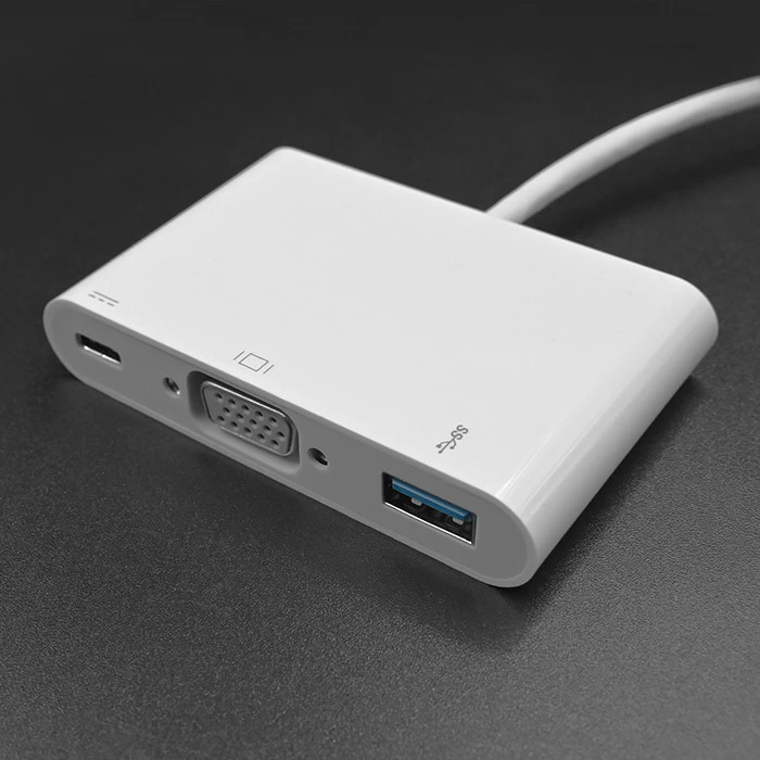 QOLTEC 50426 Qoltec Adapteris USB 3.1 typC Vyriškas / VGA F + USB 3.0 + USB 3.1 typC