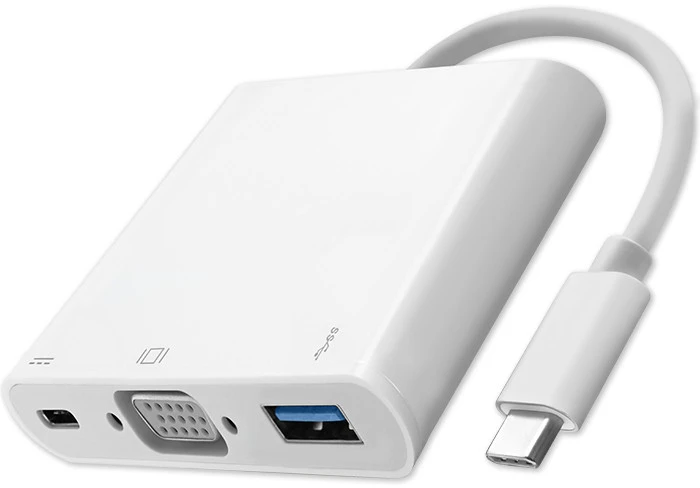 QOLTEC 50426 Qoltec Adapteris USB 3.1 typC Vyriškas / VGA F + USB 3.0 + USB 3.1 typC