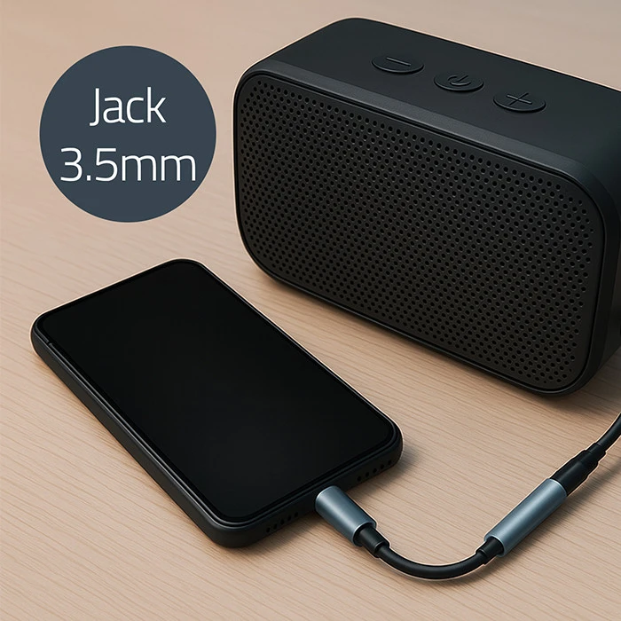 Qoltec USB-C adapteris su 3.5 mm jungtimi 10 cm aliuminis