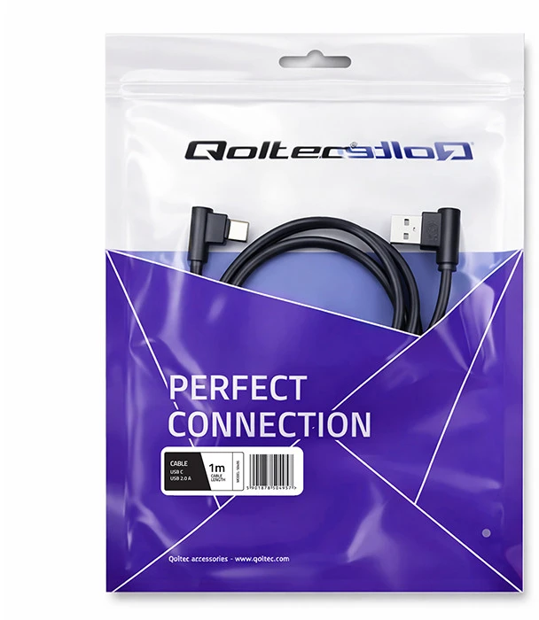 QOLTEC Cable USB tipo C kištukas USB 2.0 A kištukas 1m