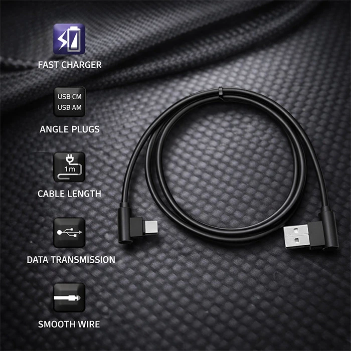 QOLTEC Cable USB tipo C kištukas USB 2.0 A kištukas 1m