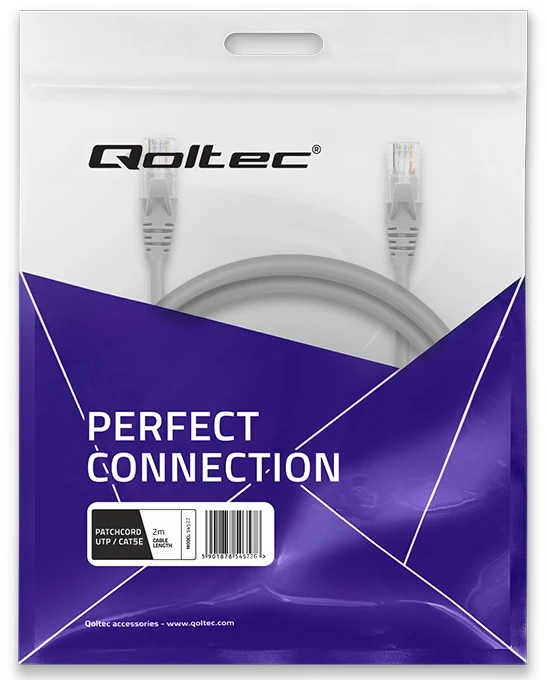 Qoltec UTP kabelis Patchcord CAT5e 2xRJ45 2m aukštos spartos