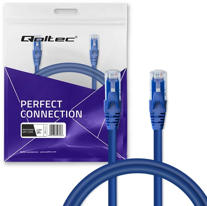 Qoltec UTP kabelis Patchcord CAT6 2xRJ45 2m aukštos spartos