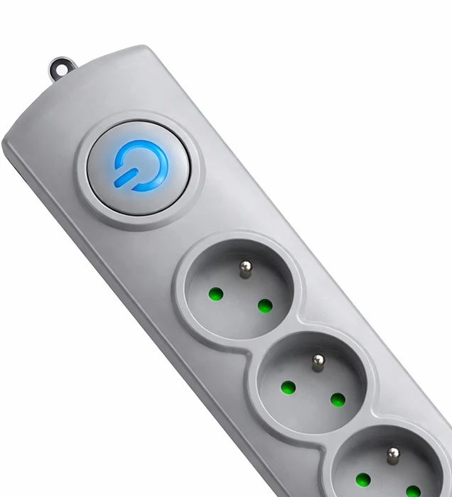 QOLTEC Apsauga nuo viršįtampių Quick Switch 5 lizdai 3m pilka