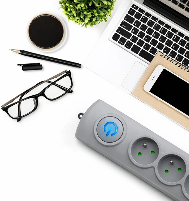 QOLTEC Apsauga nuo viršįtampių Quick Switch 5 lizdai 3m pilka