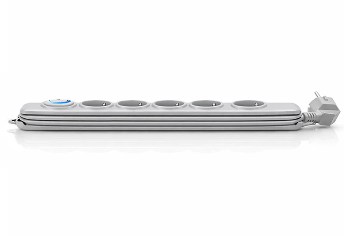 QOLTEC Apsauga nuo viršįtampių Quick Switch 5 lizdai 3m pilka